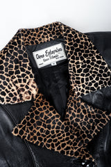 Vintage Dero Enterprises by Rocco D'Amelio Calf Hair Leather Jacket Collar at Recess