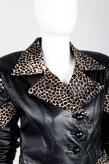 Vintage Dero Enterprises by Rocco D'Amelio Calf Hair Leather Jacket on Mannequin collar at Recess