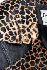 Vintage Dero Enterprises by Rocco D'Amelio Calf Hair Leather Jacket Wear at collar