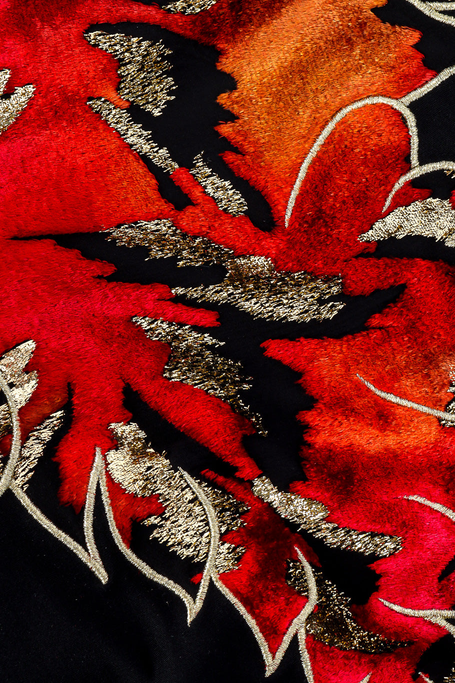Multi-printed silk limited edition dress by Diane Freis closeup fabric details @recessla