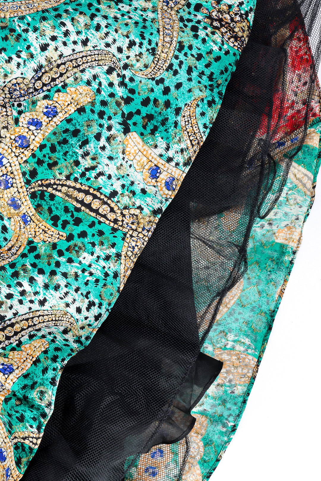 Printed silk dress by Diane Freis hem @recessla