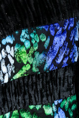 Recess Vintage Diane Freis Velvet Lamé Burnout Ombre Dress on Mannequin, fabric detail