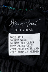 Vintage Diane Freis label on black lining fabric