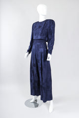 Recess Los Angeles Vintage Diane Freis Silk Damask Power Jumpsuit