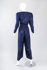 Recess Los Angeles Vintage Diane Freis Silk Damask Power Jumpsuit