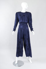 Recess Los Angeles Vintage Diane Freis Silk Damask Power Jumpsuit