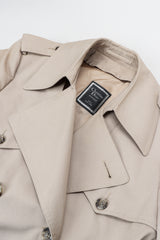 Vintage Christian Dior Monsieur Khaki Classic Trench Coat Neckline collar