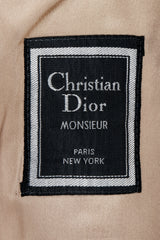 Vintage Christian Dior Monsieur Label on khaki fabric