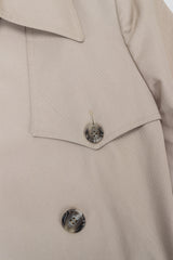 Vintage Christian Dior Monsieur Khaki Classic Trench Coat Storm Flaps and button detail