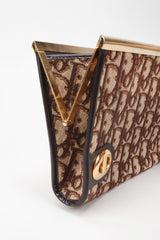 Recess Los Angeles Designer Consignment Vintage Christian Dior Monogram Logo Twill Frame Clutch Purse