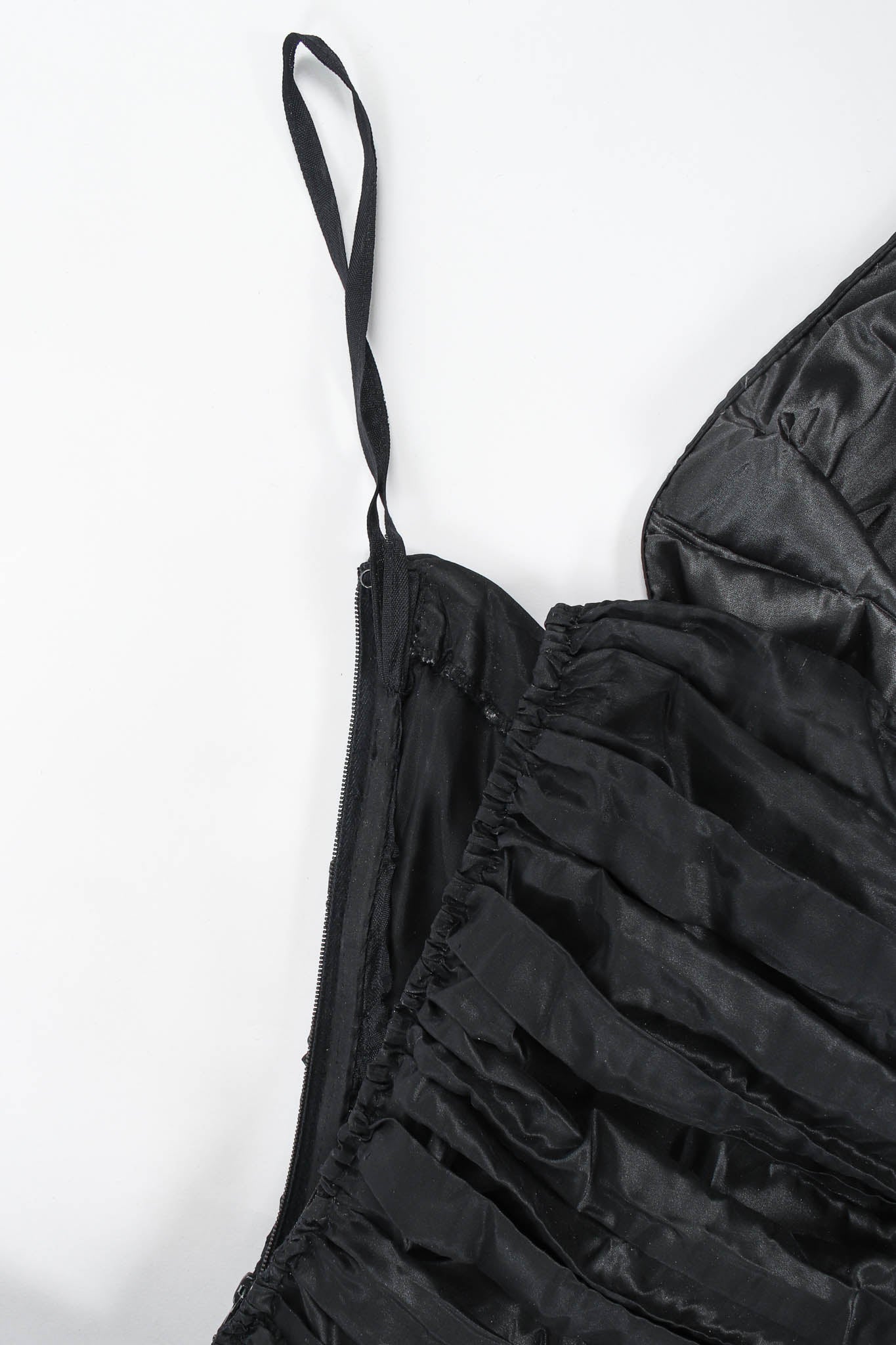 Vintage Christian Dior 1985 A/W Silk Taffeta Ruffle Dress zipper/bodice @ Recess LA