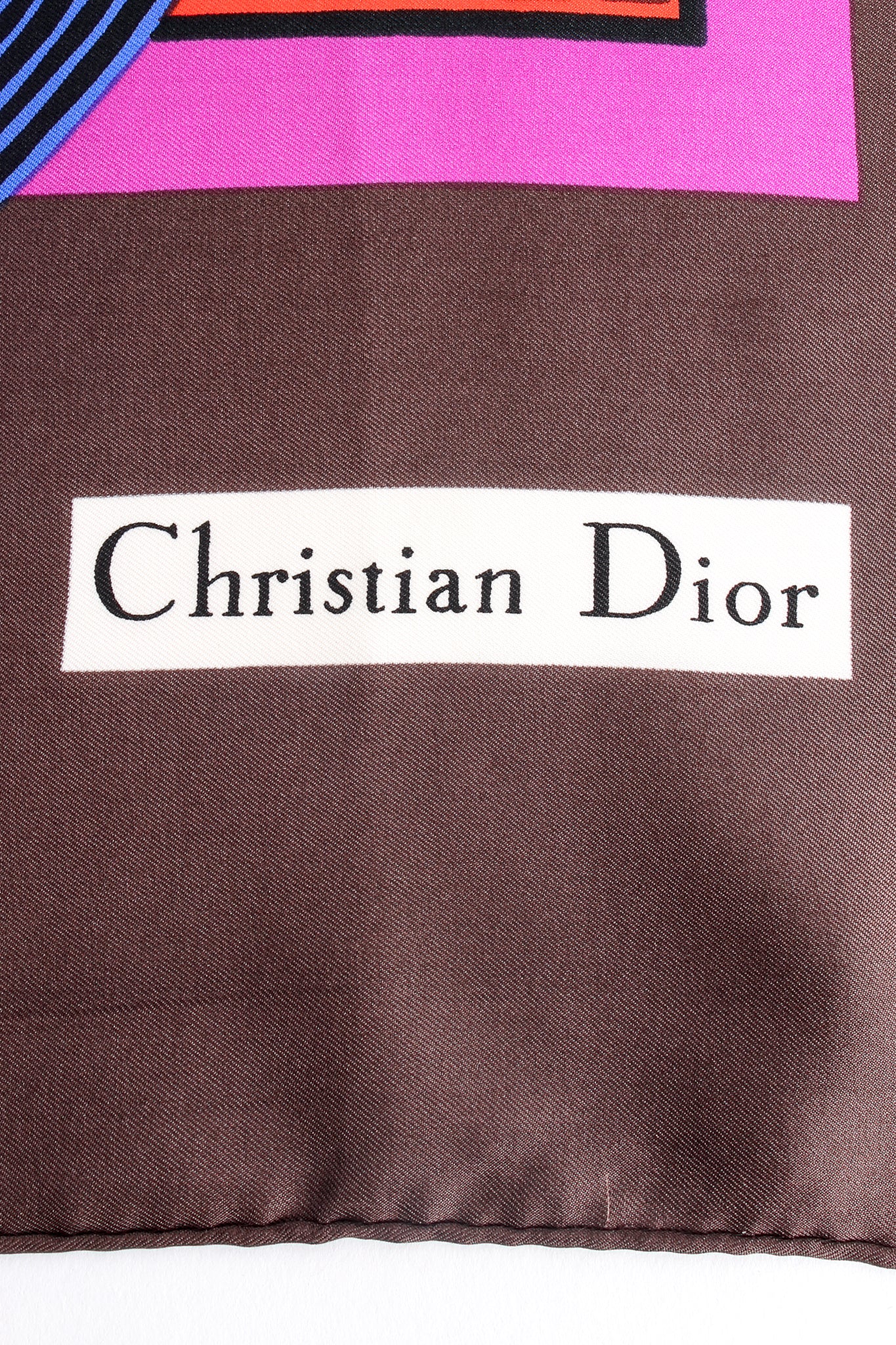 Vintage Christian Dior Black Foal Horse Print Silk Scarf signature at Recess Los Angeles