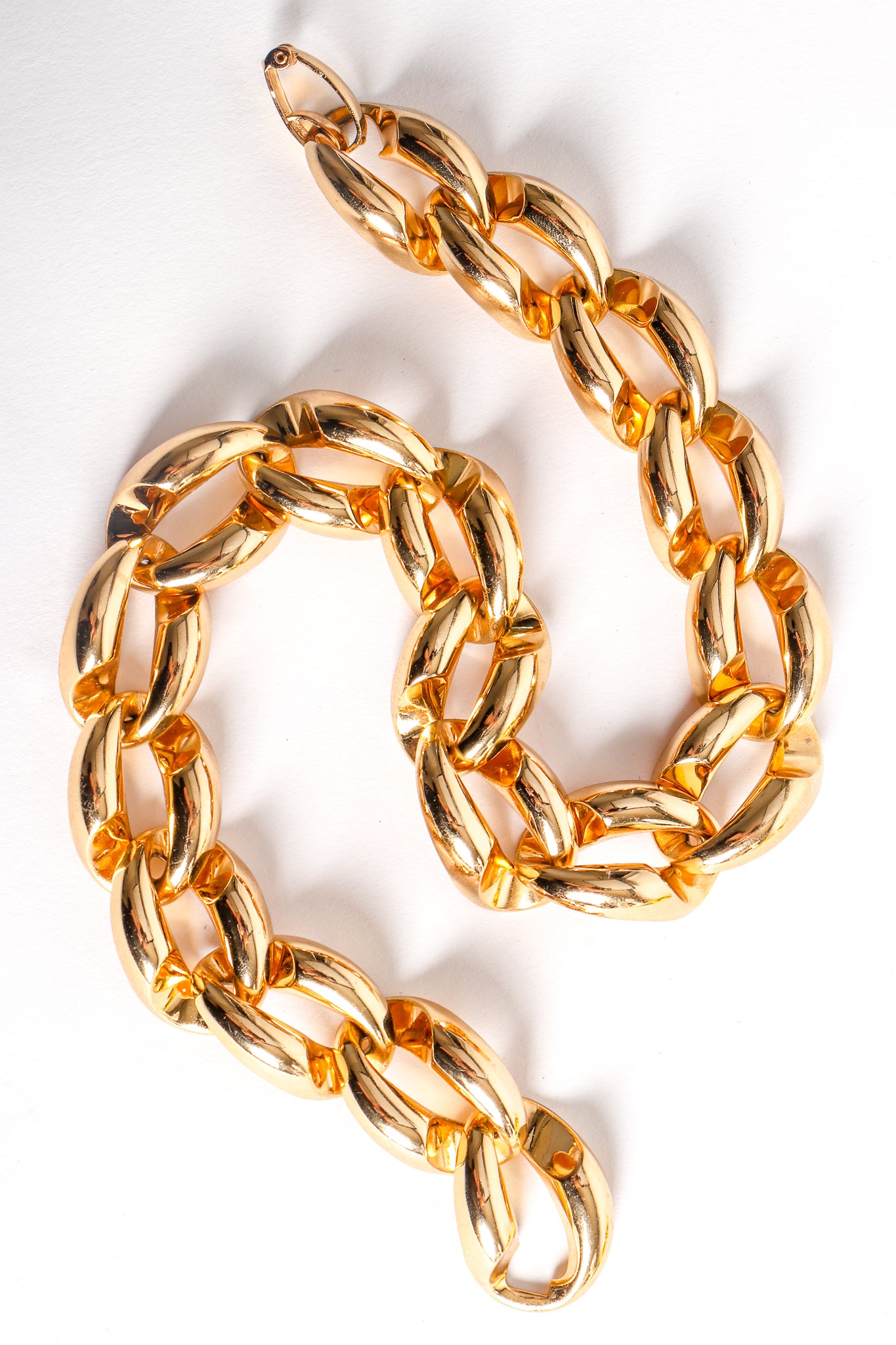 Vintage Christian Dior Chunky Gourmette Chain Link Collar Necklace at Recess Los Angeles