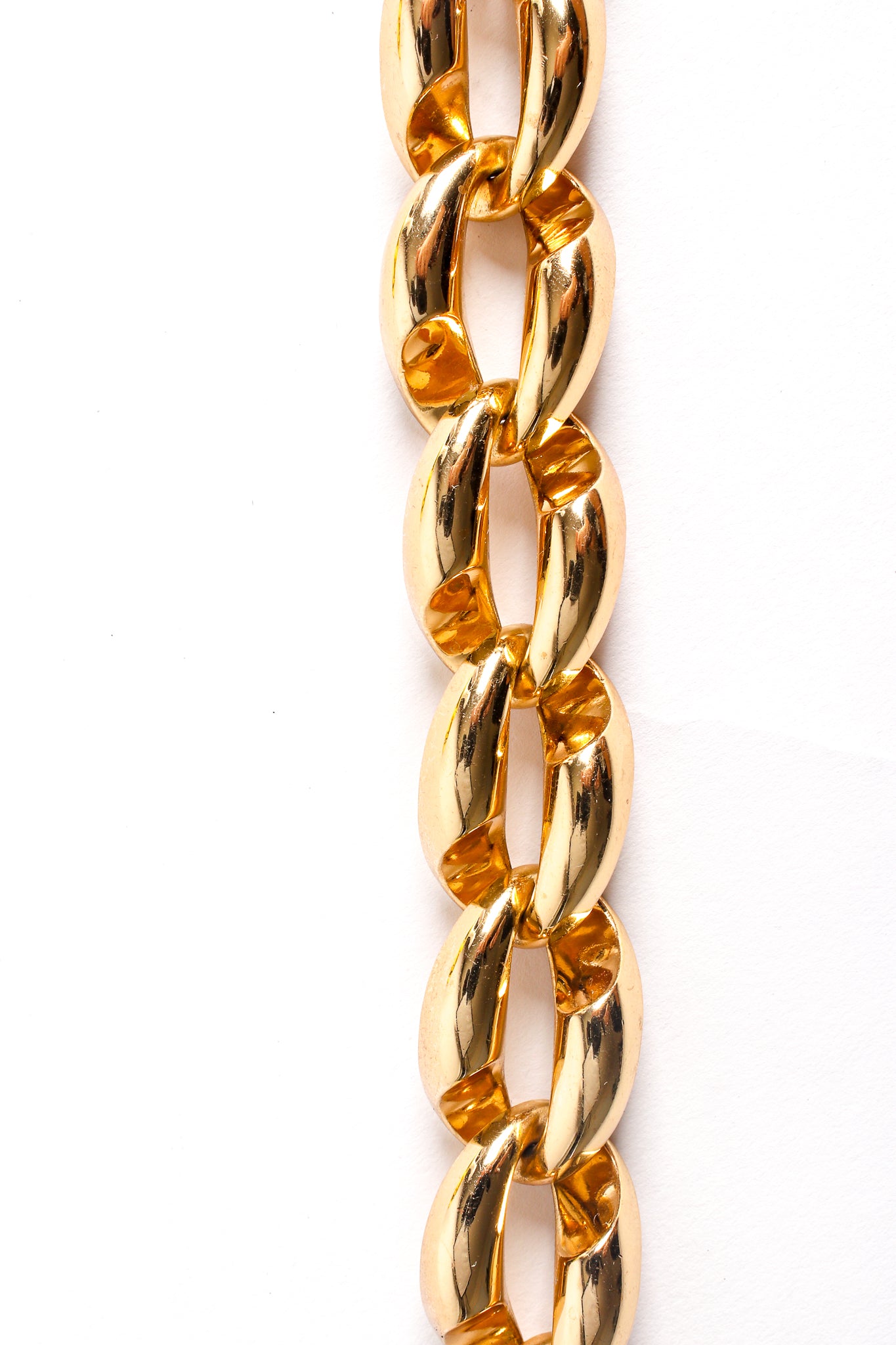 Vintage Christian Dior Chunky Gourmette Chain Link Collar Necklace detail at Recess Los Angeles