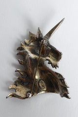Vintage Christian Dior by Mitchel Maer 1952 Unicorn Crystal Brooch unicorn back @ Recess LA