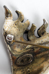 Vintage Christian Dior by Mitchel Maer 1952 Unicorn Crystal Brooch signed/back discolored @ Recess LA