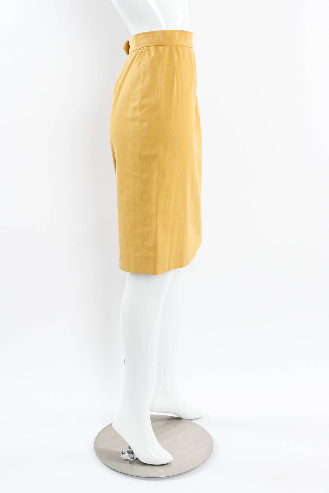 Vintage Christian Dior Golden Blazer & Skirt Suit Set mannequin skirt side @ Recess Los Angeles