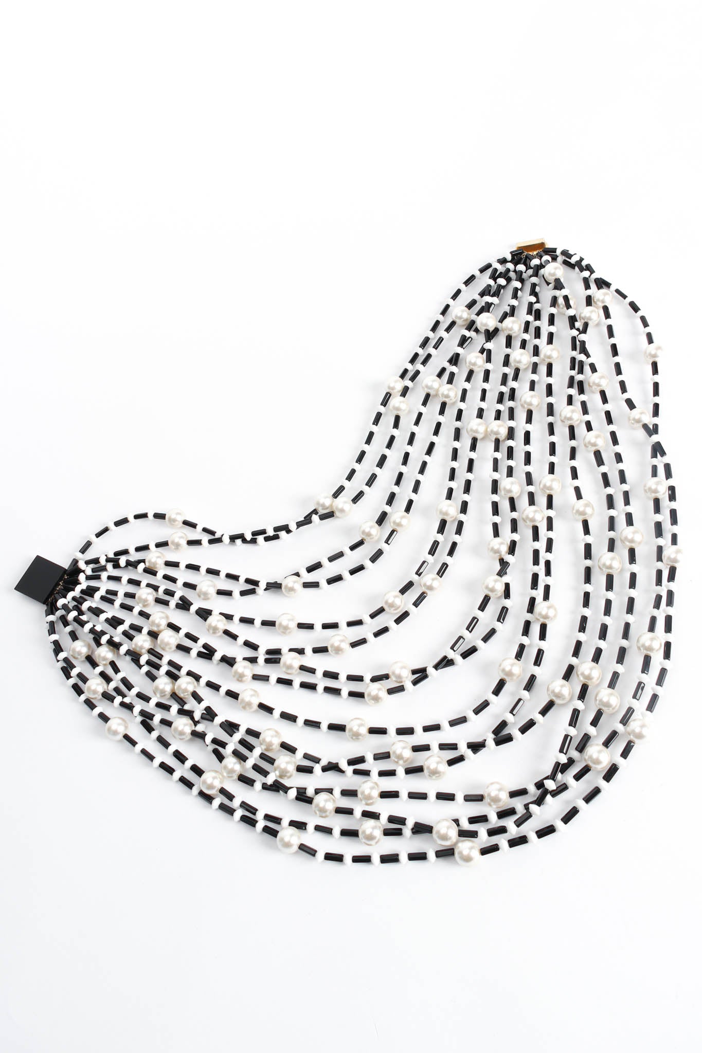 Vintage Diva Pearl Waterfall Bib Necklace unclasped @ Recess Los Angeles