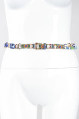 Recess Los Angeles Vintage Dolce & Gabbana Something Blue Gemstone Floral Belt