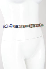 Recess Los Angeles Vintage Dolce & Gabbana Something Blue Gemstone Floral Belt