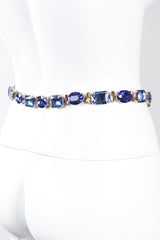 Recess Los Angeles Vintage Dolce & Gabbana Something Blue Gemstone Floral Belt