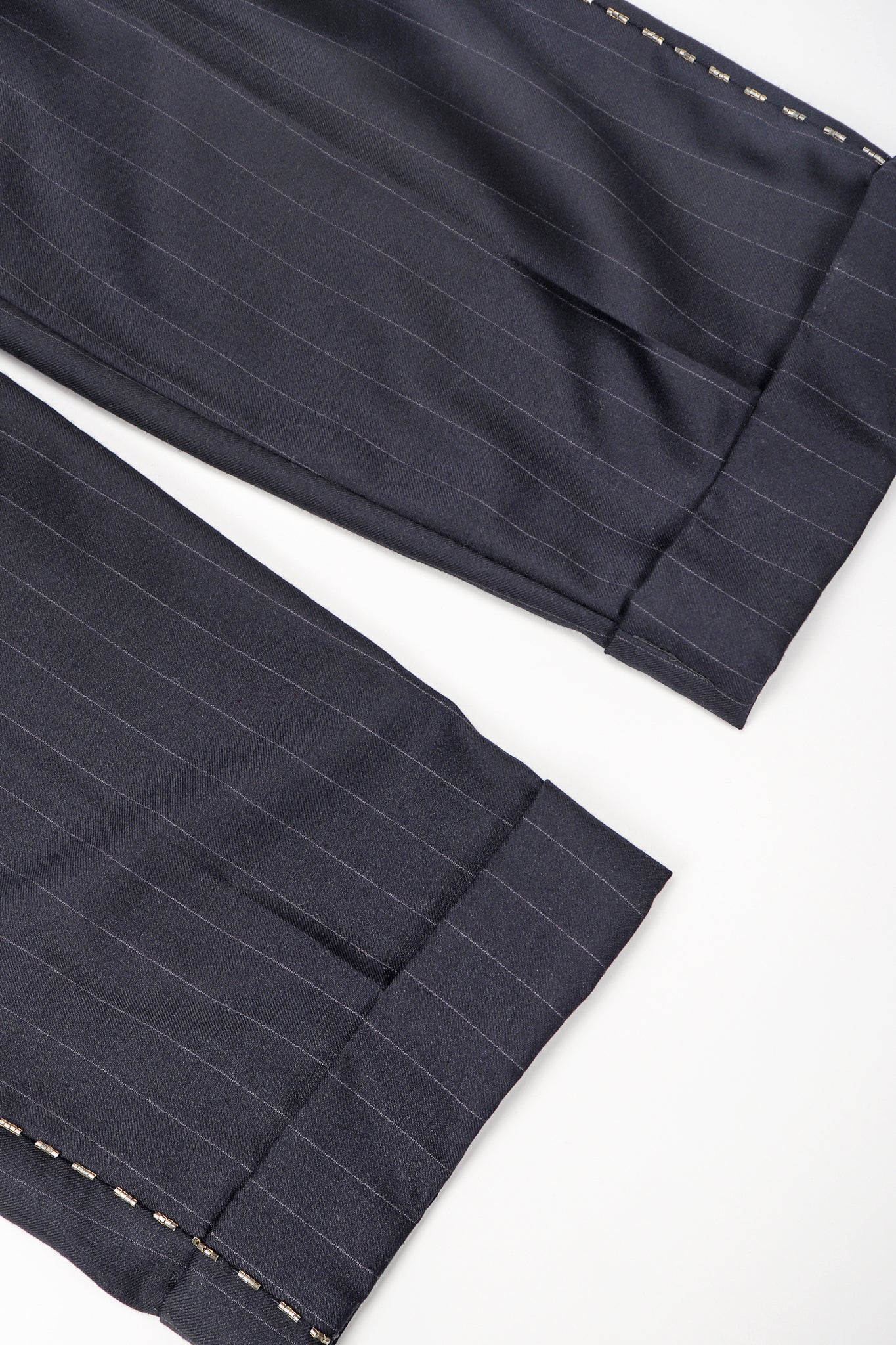 Bead-Tipped Pinstripe Suit