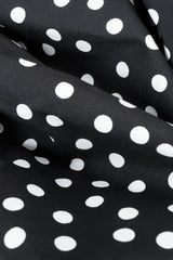 Vintage Dolce & Gabbana Polka Dot Cold Shoulder Ruffle Dress fabric at Recess