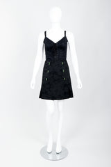 Vintage Dolce & Gabbana Lace Rosette Bustier Slip Dress on Mannequin front at Recess