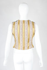 Recess Designer Consignment Vintage Dolce & Gabbana Velvet Satin Ribbon Vest Waistcoat Los Angeles resale