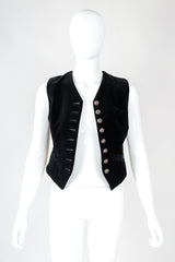 Recess Designer Consignment Vintage Dolce & Gabbana Velvet Satin Ribbon Vest Waistcoat Los Angeles resale
