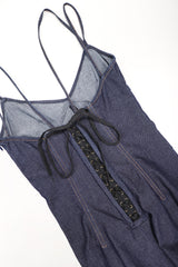 Recess Los Angeles Vintage Dolce & Gabbana 90s Stretch Denim Corset Slip Dress
