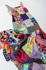 Vintage Dolce & Gabbana Spring/Summer 1993 Collection Patchwork Mermaid Gown flat lay