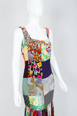 Vintage Dolce & Gabbana Spring/Summer 1993 Collection Patchwork Mermaid Gown on Mannequin, cropped