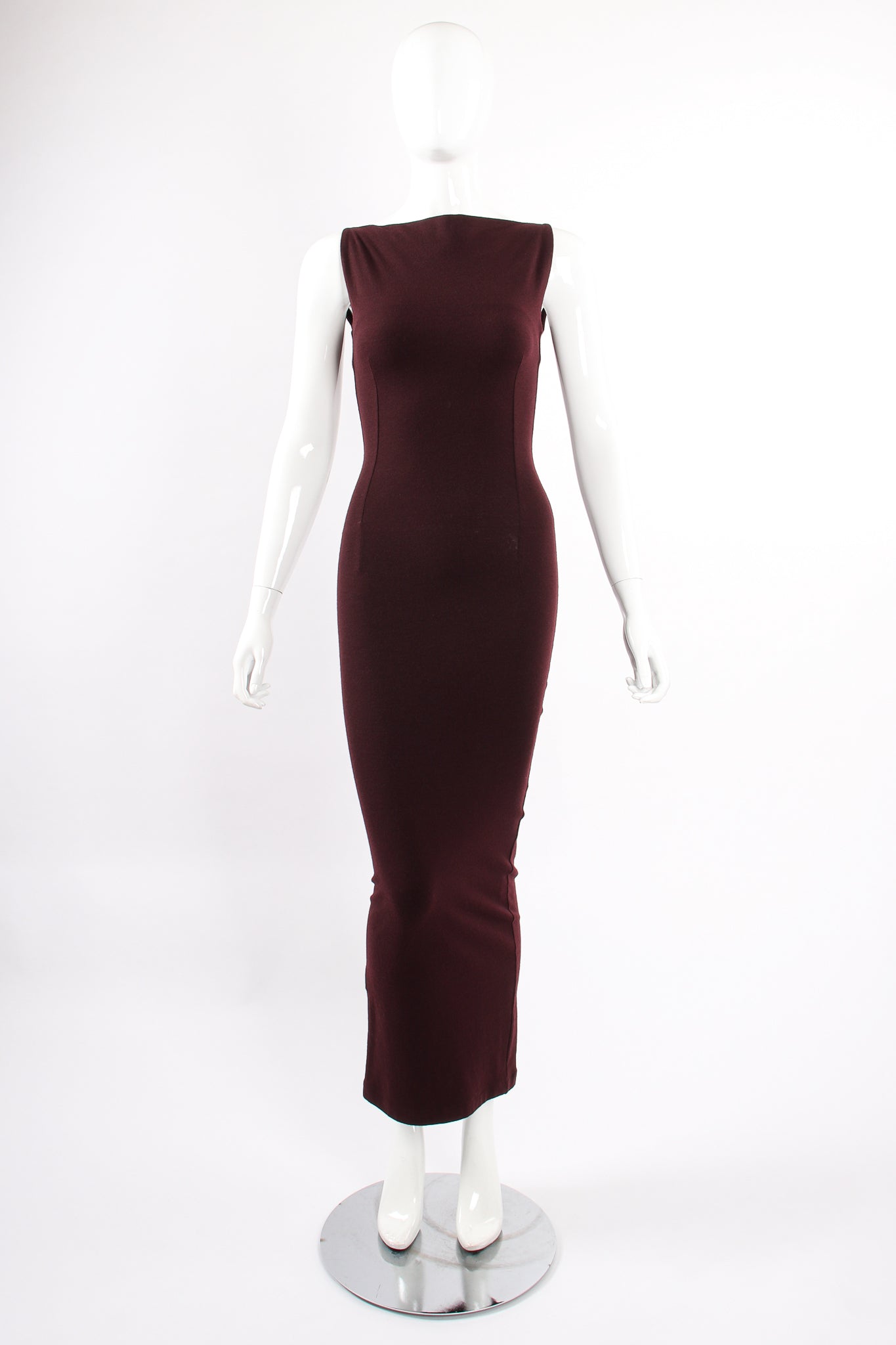 Vintage Dolce & Gabbana Knit Bodycon Dress & Top Set on Mannequin front dress at Recess LA