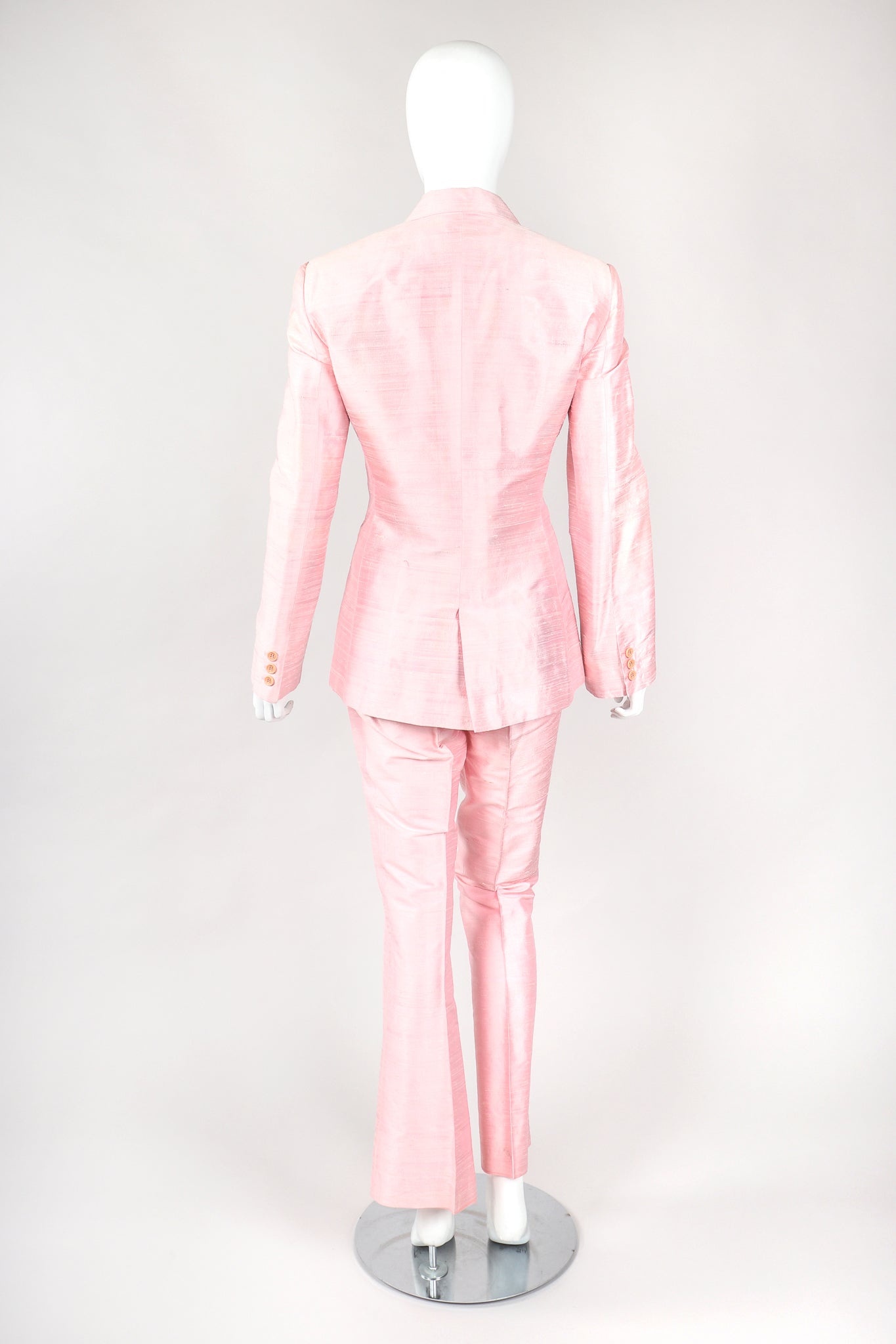 Recess Designer Consignment Vintage Dolce & Gabbana D&G Silk Dupioni Jacket & Pant Suit Set Los Angeles Resale