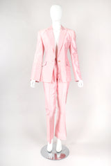 Recess Designer Consignment Vintage Dolce & Gabbana D&G Silk Dupioni Jacket & Pant Suit Set Los Angeles Resale