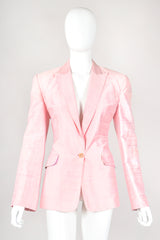 Recess Designer Consignment Vintage Dolce & Gabbana D&G Silk Dupioni Jacket & Pant Suit Set Los Angeles Resale