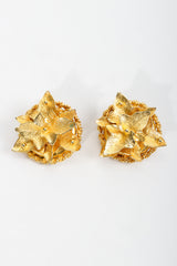 Vintage Dominique Aurientis Gilded Leaves Button Earrings at Recess Los Angeles