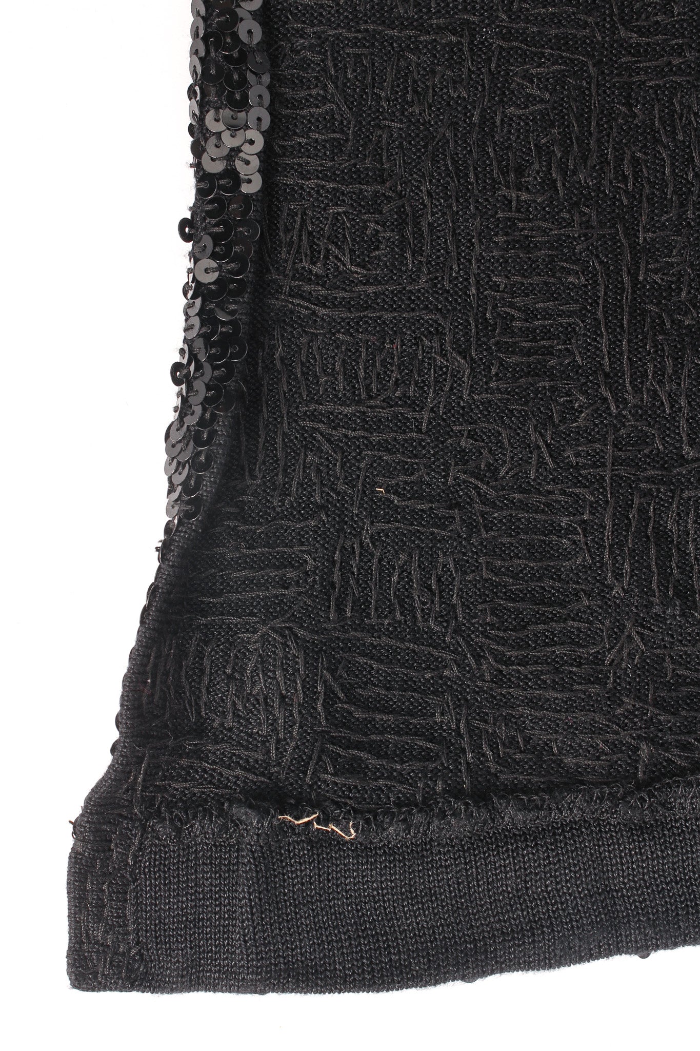 Vintage DKNY Donna Karan Silk Sequin Bodycon Skirt reverse @ Recess LA