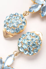 Recess Los Angeles Vintage Donna Donna Blue Crystal Sunflower Earrings