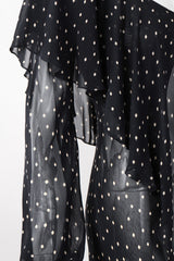 Recess Los Angeles Vintage Donna Karan Diamond Dot Silk Chiffon Sheer Bias Dress