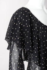 Recess Los Angeles Vintage Donna Karan Diamond Dot Chiffon Sheer Bias Dress