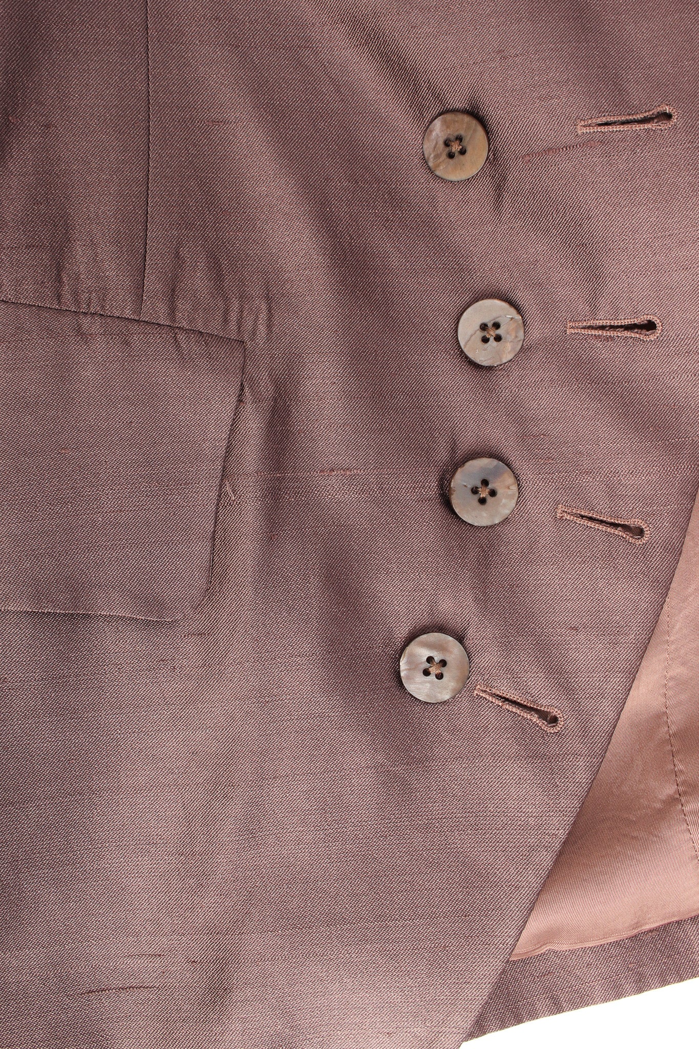 Vintage Dries Van Noten Floral Silk Jacket, Vest, & Skirt Set jacquard fabric/buttons @ Recess LA