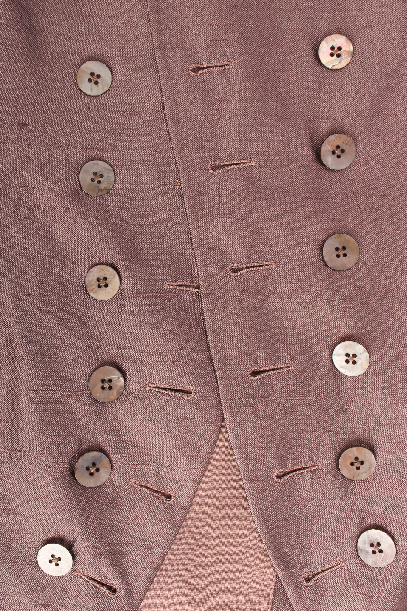 Vintage Dries Van Noten Floral Silk Jacket, Vest, & Skirt Set jacket button @ Recess LA