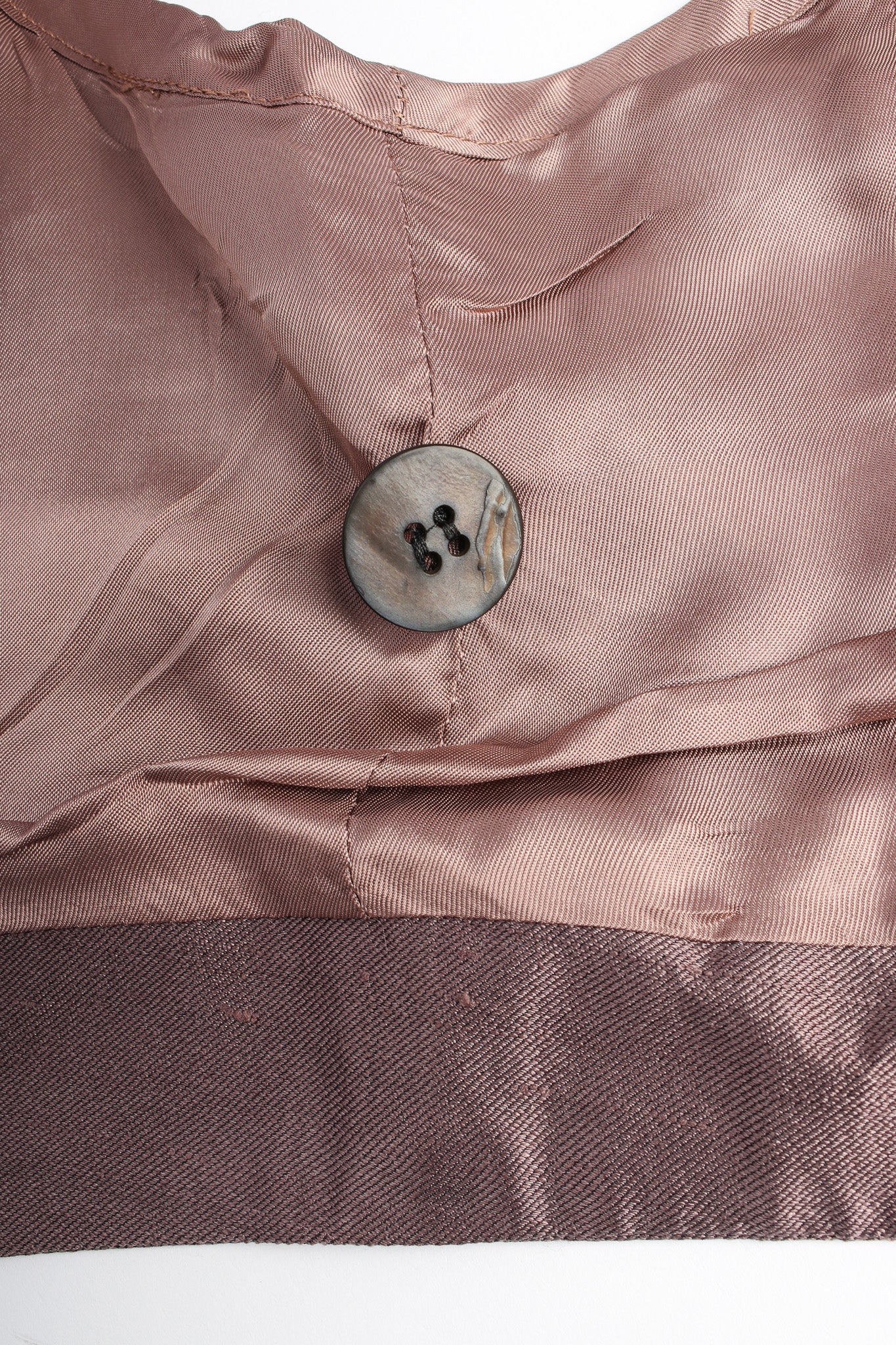 Vintage Dries Van Noten Floral Silk Jacket, Vest, & Skirt Set extra button vest lining @ Recess LA