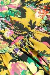 Floral ruffle hem sundress by Dries Van Noten ruffle close @recessla