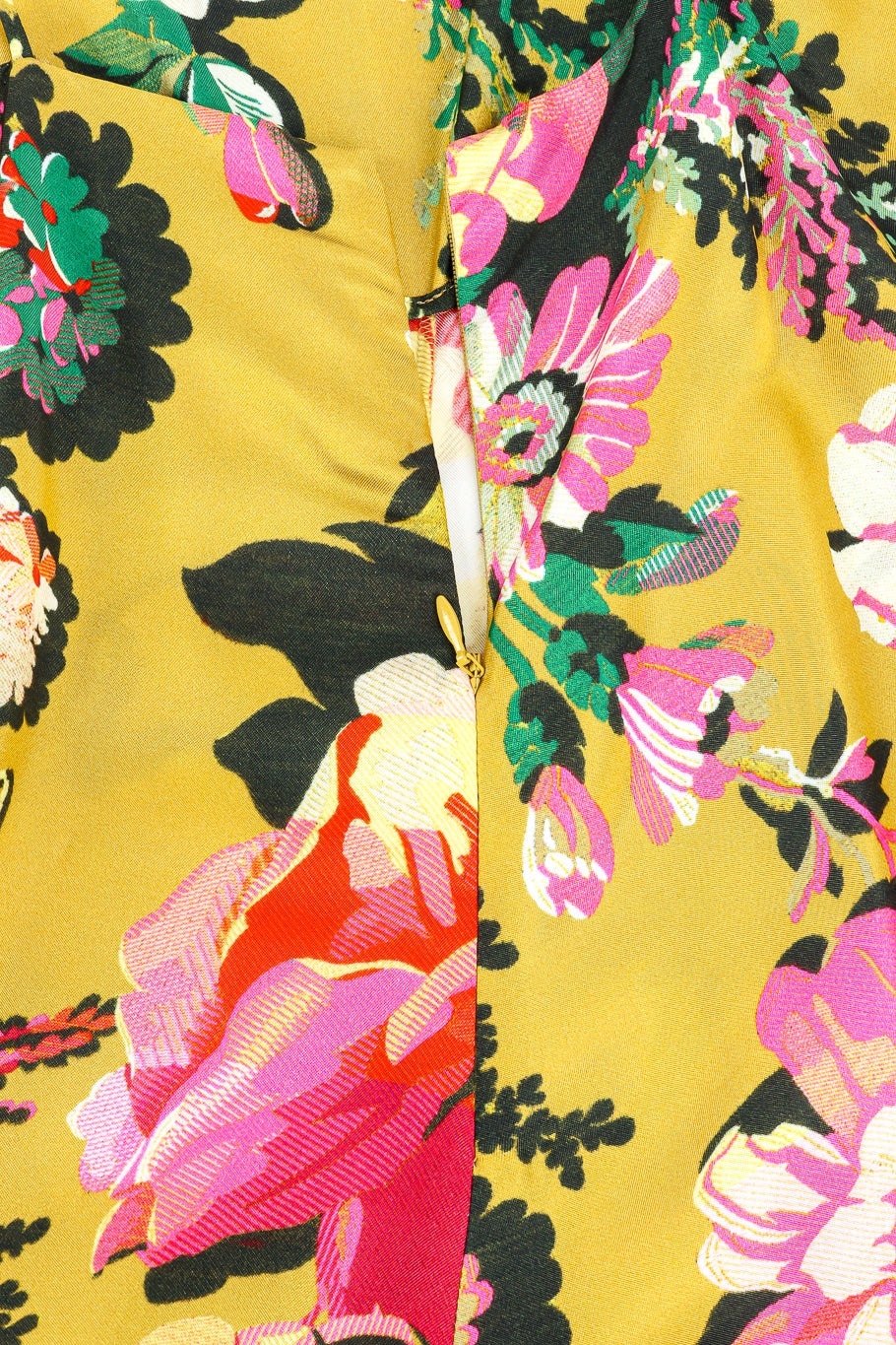 Floral ruffle hem sundress by Dries Van Noten zipper close @recessla