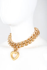 Recess Los Angeles Vintage Erwin Pearl Heart Pendant Chain Collar