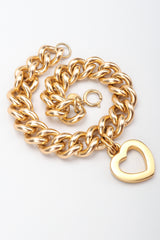 Recess Los Angeles Vintage Erwin Pearl Heart Pendant Chain Collar