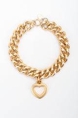 Recess Los Angeles Vintage Erwin Pearl Heart Pendant Chain Collar